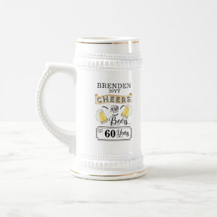 応援とビールから60年誕生日ビールスタイン ビールジョッキ