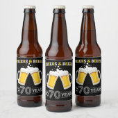 応援とビールから70年ビールボトルラベル ビールラベル (ボトル)