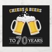 応援とビールから70年ビールボトルラベル ビールラベル (シングルラベル)