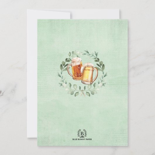 応援とビールから80年間成人男性誕生日 招待状 (裏面)