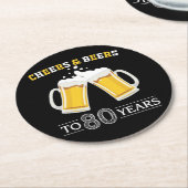 応援とビールから80年 ラウンドペーパーコースター (アングル)