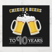 応援とビールから90年ビールボトルラベル ビールラベル (シングルラベル)