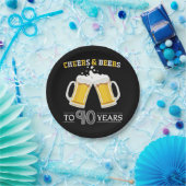 応援とビールから90年紙プレート ペーパープレート (パーティー)