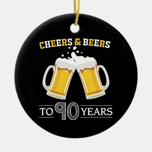 応援とビールから90年 セラミックオーナメント (正面)