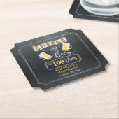 応援とビールが100年の誕生日パーティーへ ペーパーコースター (アングル)