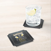 応援とビールが21年の誕生日パーティーへ ペーパーコースター (インサイチュ)