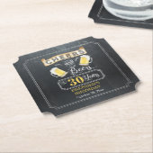 応援とビールが30年の誕生日パーティーへ  ペーパーコースター (アングル)