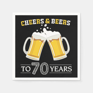 応援とビールが70年のナプキンに スタンダードカクテルナプキン