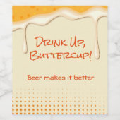 応援とビールのシールおもしろい- Beerパーティーラベル ワインラベル (シングルラベル)