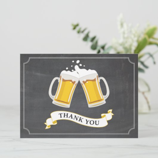 応援とビールのマグ·チャルクボード サンキューカード (スタンド正面)