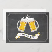 応援とビールのマグ·チャルクボード サンキューカード (正面/裏面)