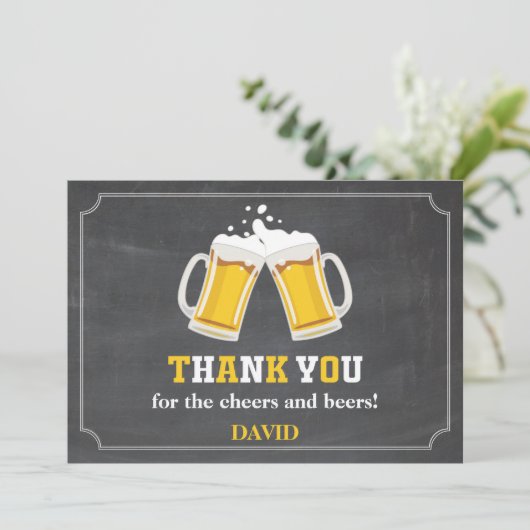 応援とビールのマグ·チャルクボード サンキューカード (スタンド正面)