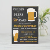 応援とビールの招待アダルトバースデーパーティー 招待状 (スタンド正面)