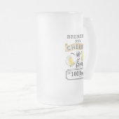 応援とビールの100年誕生日 フロストグラスビールジョッキ (正面右)