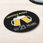 応援とビールの21年 ラウンドペーパーコースター (アングル)