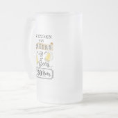 応援とビールの50年誕生日 フロストグラスビールジョッキ (正面左)