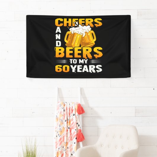 応援とビールの60年目の誕生日 横断幕 (インサイチュ)