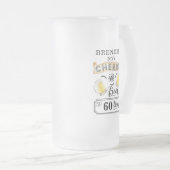 応援とビールの60年誕生日 フロストグラスビールジョッキ (正面右)