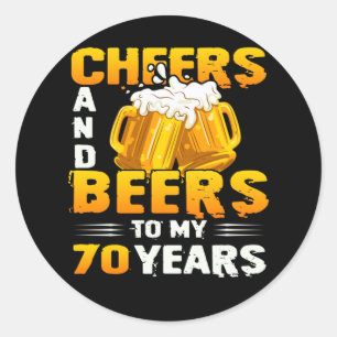 応援とビールの70年目の誕生日 ラウンドシール