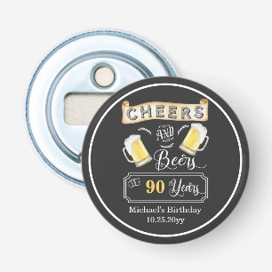 応援とビールの90年誕生日 栓抜き