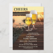 応援とビールは2018年の前の夜結婚に 招待状 (正面)