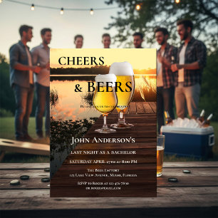 応援とビールバチュラーパーティ招待状 招待状