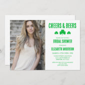 応援とビールブライダルシャワー 招待状 (正面/裏面)
