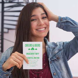 応援とビール婚約パーティ 招待状