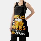応援とビール私の50年50誕生日ギフト エプロン (インサイチュ)