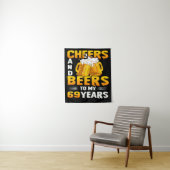 応援とビール私の69年69誕生日ギフト タペストリー (インサイチュ)