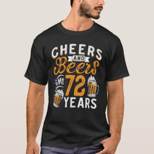 応援とビール私の72年72誕生日1 Tシャツ