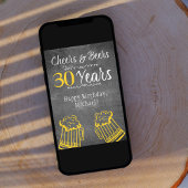 応援とビール第30期男子マイルストーンおもしろい誕生日 カード