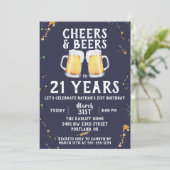 応援とビール誕生日パーティーの招待 招待状 (スタンド正面)