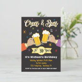 応援とビール誕生日パーティーの招待 招待状 (スタンド正面)