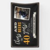 応援とビール誕生日フォトバナー – 2.5'x4' 横断幕 (縦)