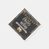 応援とビール誕生日 スタンダードカクテルナプキン (角)