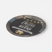 応援とビール誕生日 ペーパープレート (アングル)