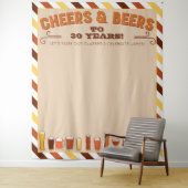 応援とビール誕生日Backdropフォトブース タペストリー (インサイチュ)