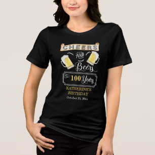 応援とビール100年の誕生日パーティーT-Shi トライブレンドTシャツ