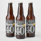 応援とビール40年ビールボトルラベル ビールラベル (ボトル)
