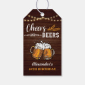 応援とビール40歳の誕生日素朴 ギフトタグ (裏面)