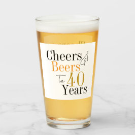 応援とビール40歳の誕生日 タンブラーグラス
