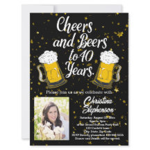 応援とビール40歳40歳の誕生日の写真