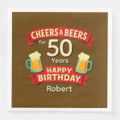 応援とビール50年のハッピーバースデー名 (正面)