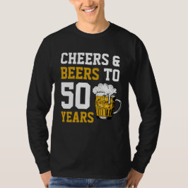 応援とビール50歳50歳の誕生日 Tシャツ