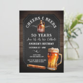 応援とビール50thバースデーパーティー葉巻 招待状 (スタンド正面)