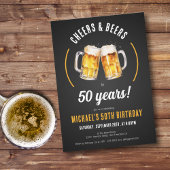 応援とビール50th誕生日パーティーへの招待 招待状