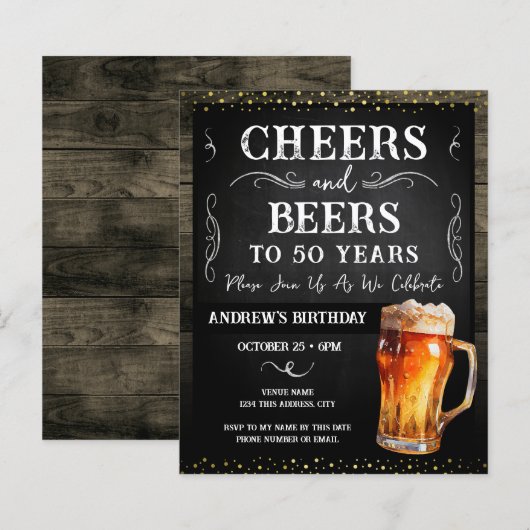 応援とビール50th Birthday Party Budget (正面/裏面)