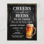 応援とビール50th Birthday Party Budget<br><div class="desc">応援とビール誕生日招待状。パーソナライズする簡単。すべての文字は調整可能で、簡単は独自のパーティーニーズに合わせて変更できる。黒板と素朴な木材の背景の要素。おもしろいシャルボードは渦巻き旋回し、繁栄する。水色ビールマグ。招待状だ。バーまたはバックヤードBBQ誕生日デザイン。年齢は、単に文字を変更。</div>