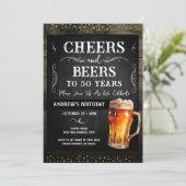 応援とビール50th Birthday Party Budget 招待状 (スタンド正面)